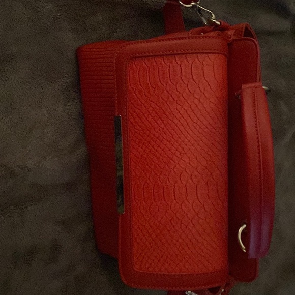 Karla Hanson red satchel purse - Picture 1 of 8